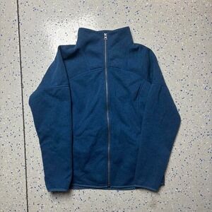 LL Bean Fleece Zip Up Jacket Womens Medium Outdoors Hiking Neck Pockets